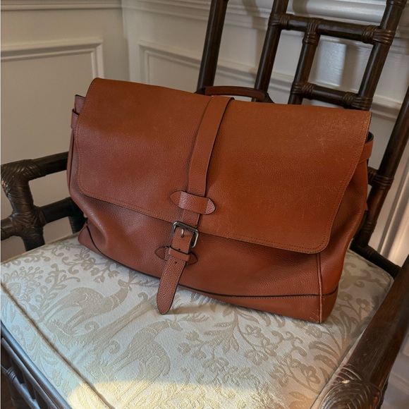 Elegant coach  Brown Leather Men's Bag - Picture 1 of 4